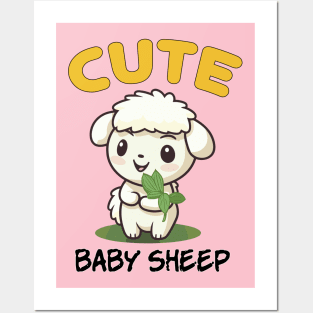 Cute Baby Sheep Posters and Art